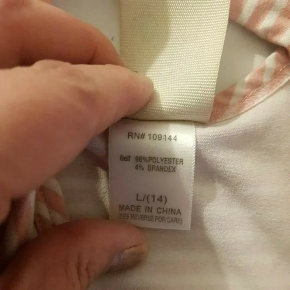 Lily Bleu Girls Shirt Blouse Multicolored  Stripes Size Large Size 14 Tied front